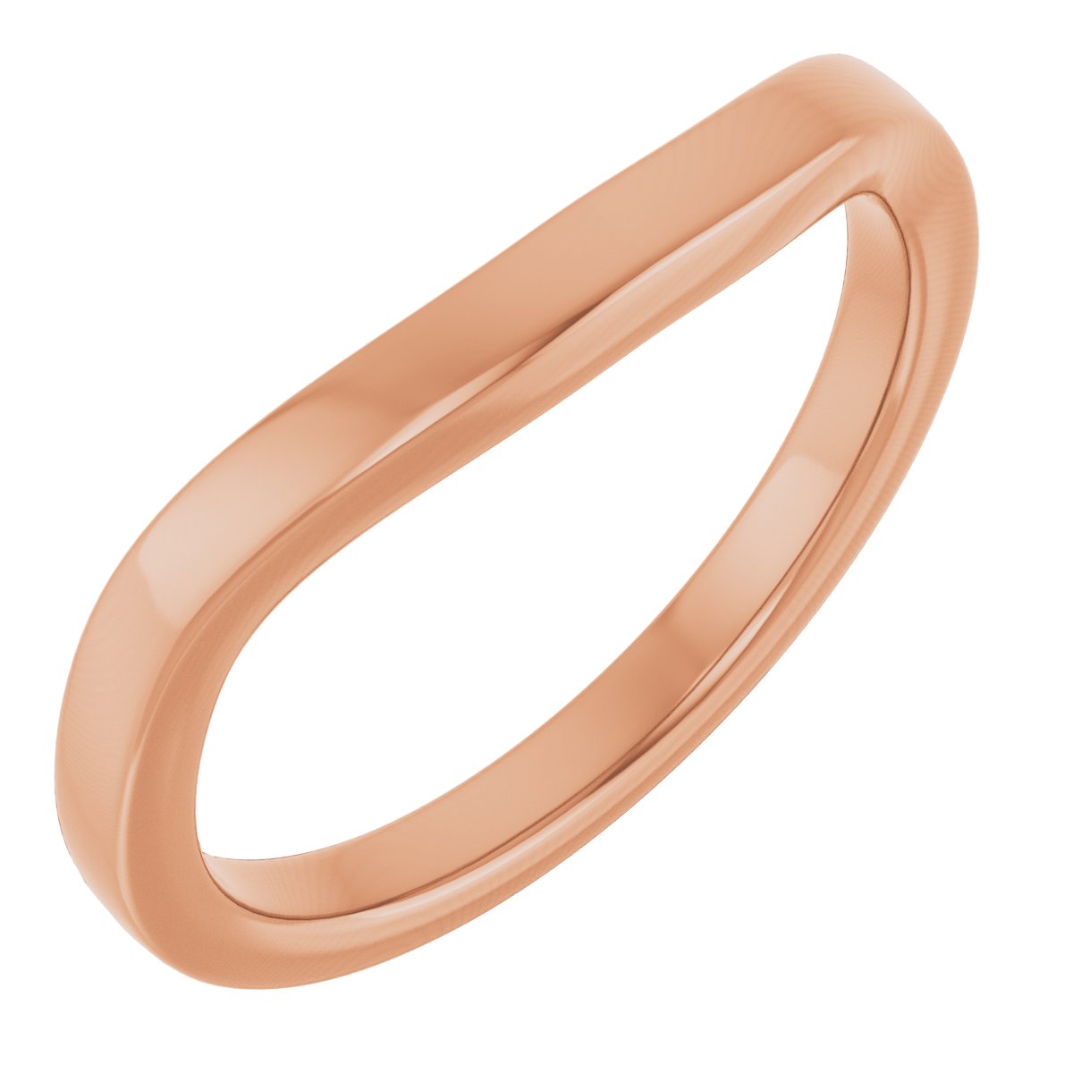 14K Rose Band for 7 mm Cushion Ring