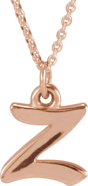 14K Rose Petite Initial Z Pendant Ref 21293338