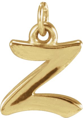 14K Yellow Petite Initial Z Pendant Ref 21293337