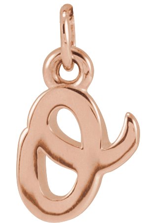 14K Rose Petite Initial O Pendant Ref 21293271