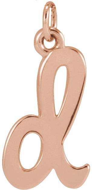 14K Rose Petite Initial D Pendant Ref 21293409