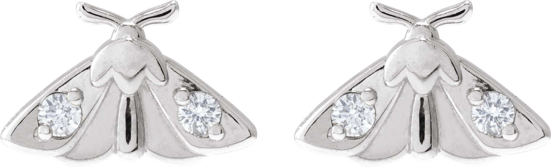 .02 CTW Natural Diamond Moth Earring view 2