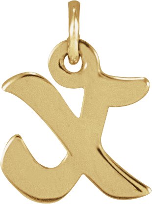 14K Yellow Petite Initial X Pendant Ref 21293580