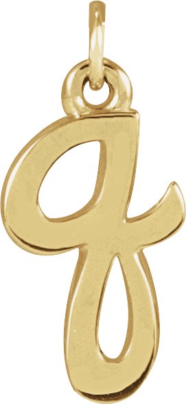 14K Yellow Petite Initial Q Pendant Ref 21293506