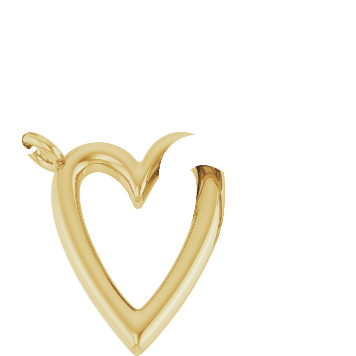 14K Yellow/White Interlocking Hearts 18" Necklace