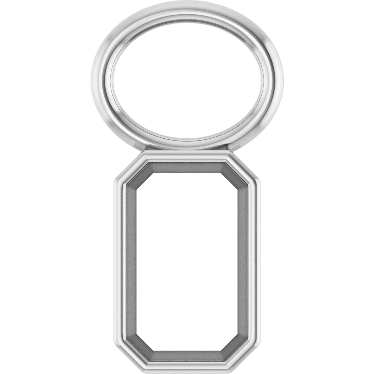 Bezel-Set Hoop Dangle