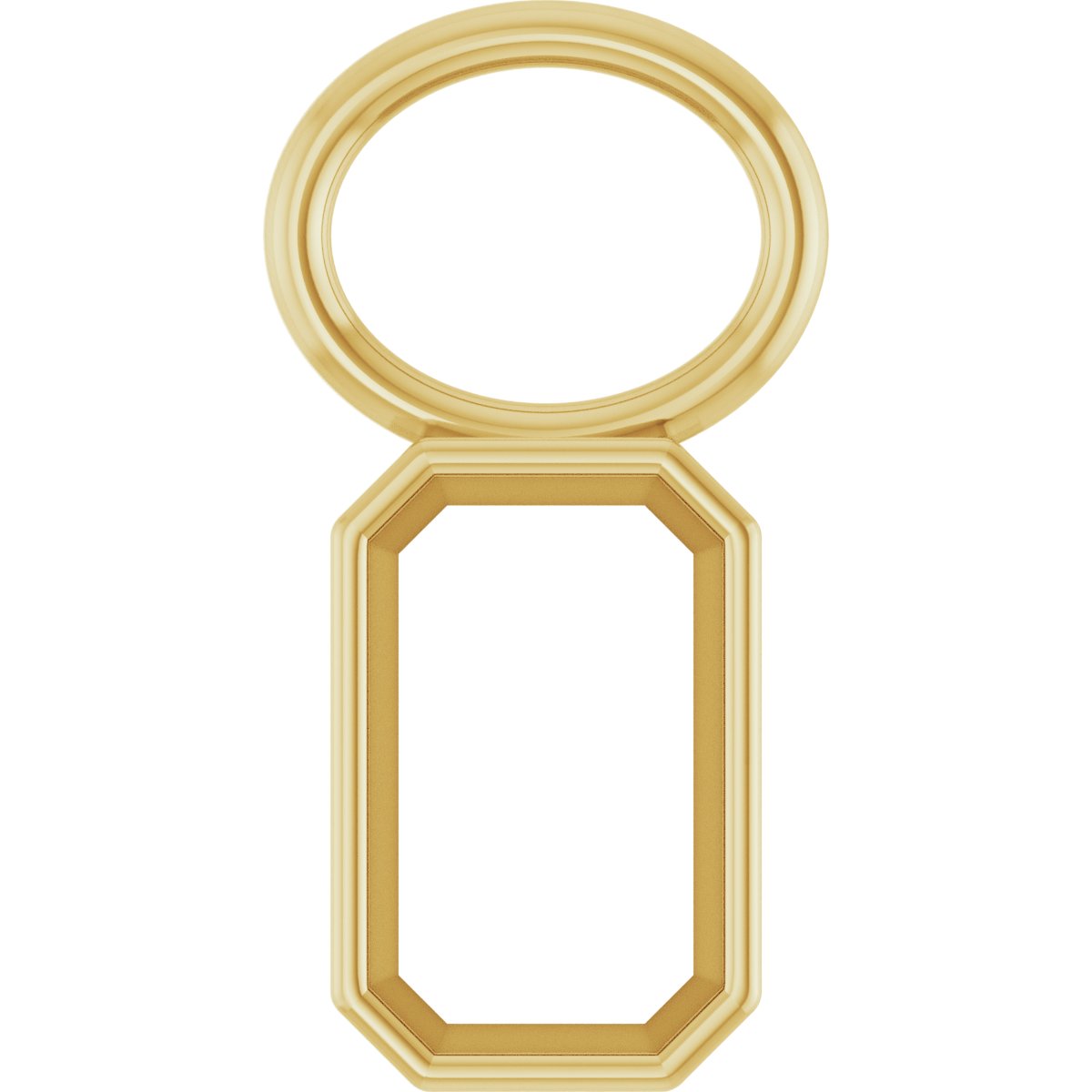 Bezel-Set Hoop Dangle