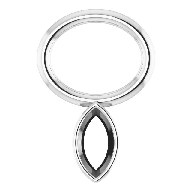 Bezel-Set Hoop Dangle