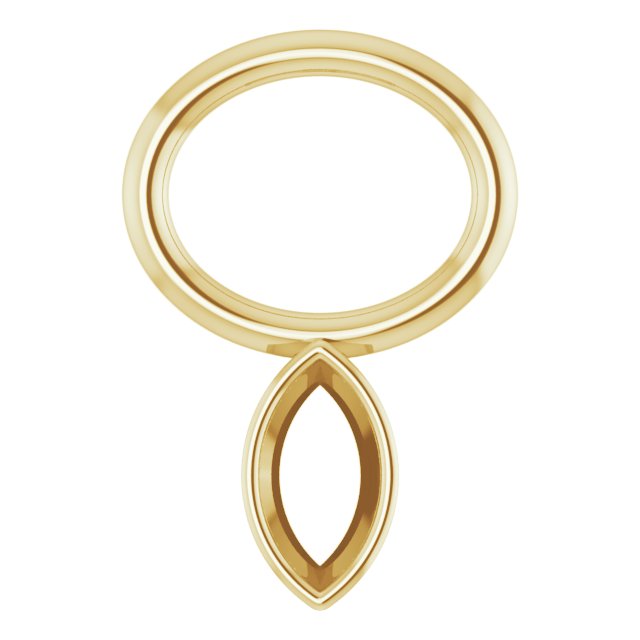 Bezel-Set Hoop Dangle