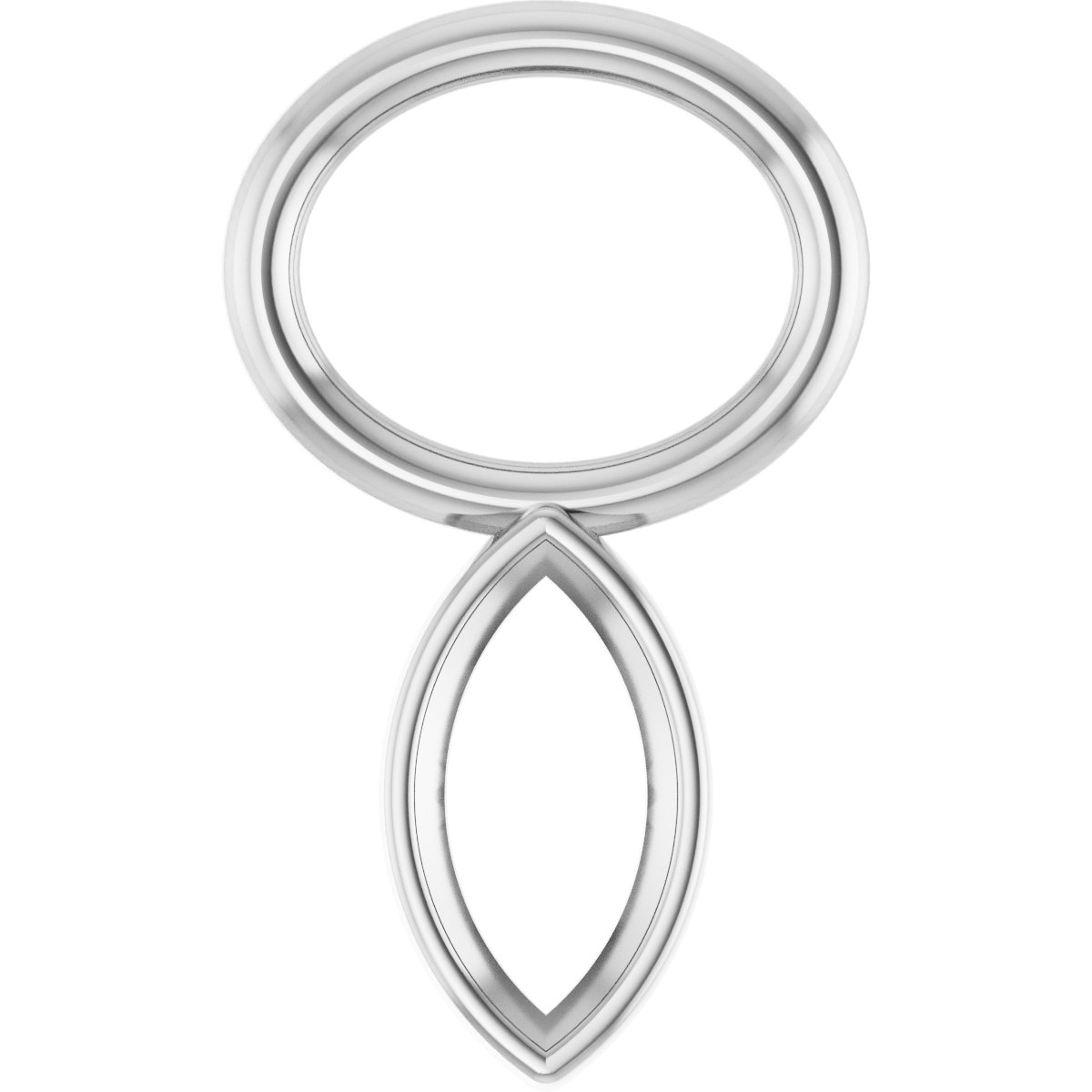 Bezel-Set Hoop Dangle