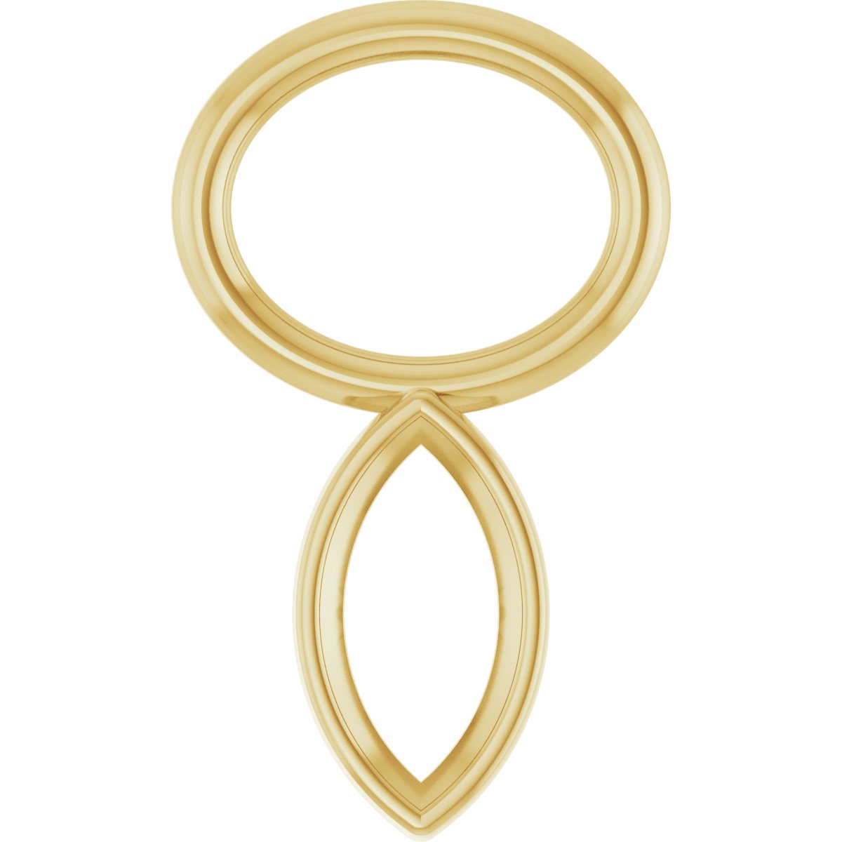 Bezel-Set Hoop Dangle