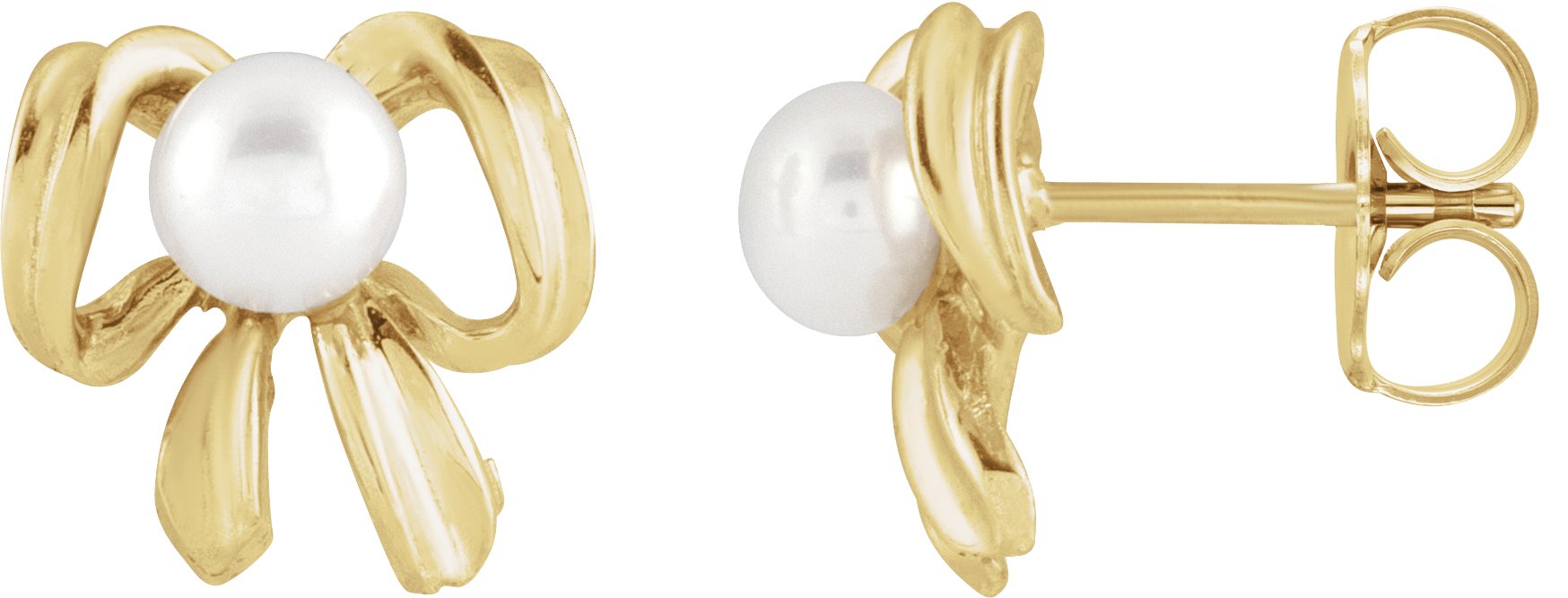 Pearl Bow Earrings