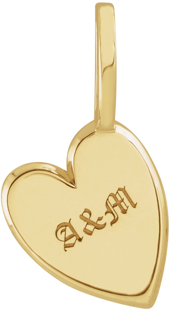 Engravable Sideways Heart Pendant