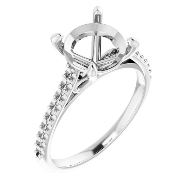 Accented Infinity-Inspired Engagement Ring