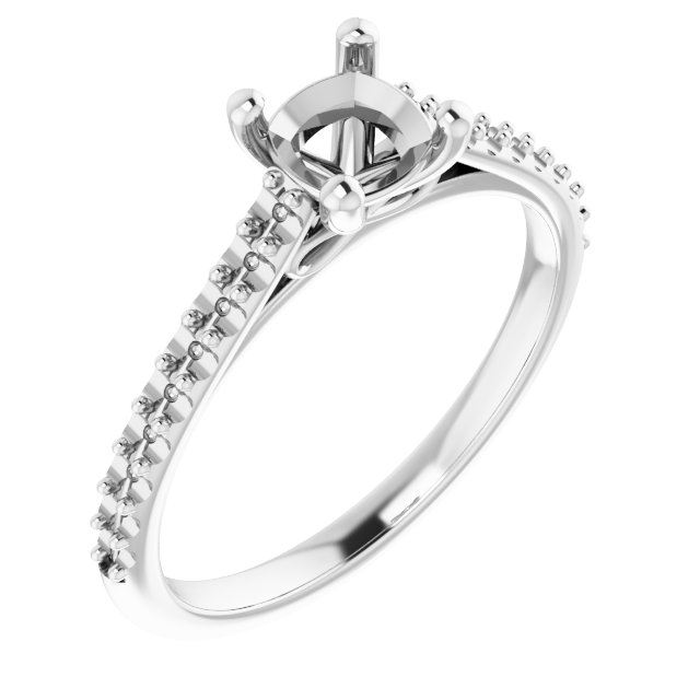 Accented Infinity-Inspired Engagement Ring