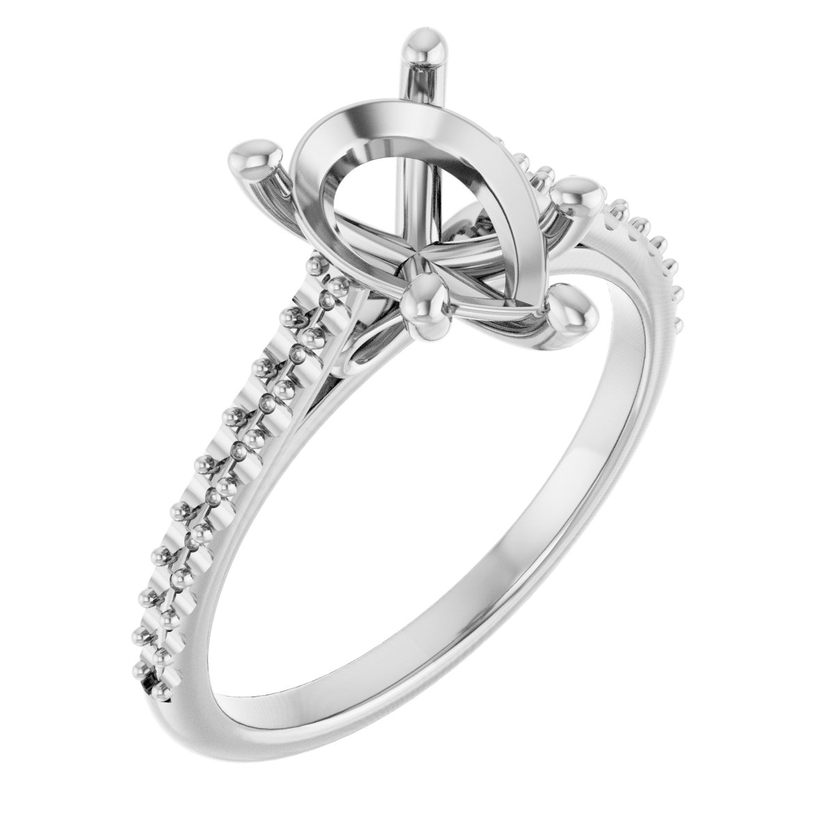 Accented Infinity-Inspired Engagement Ring