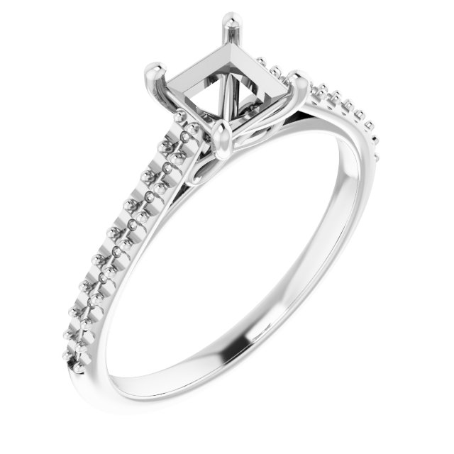 Accented Infinity-Inspired Engagement Ring