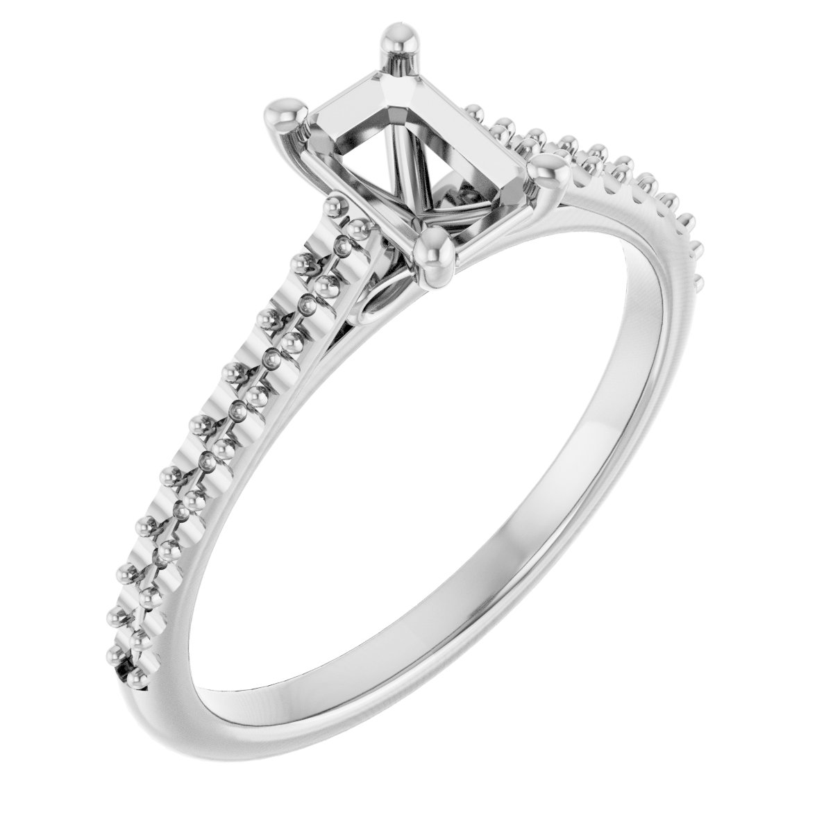 Accented Infinity-Inspired Engagement Ring