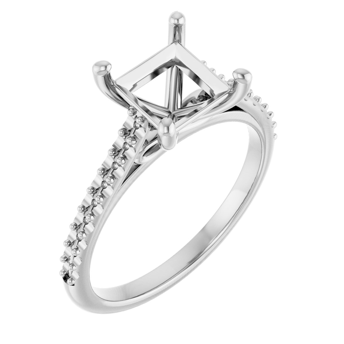 Accented Infinity-Inspired Engagement Ring