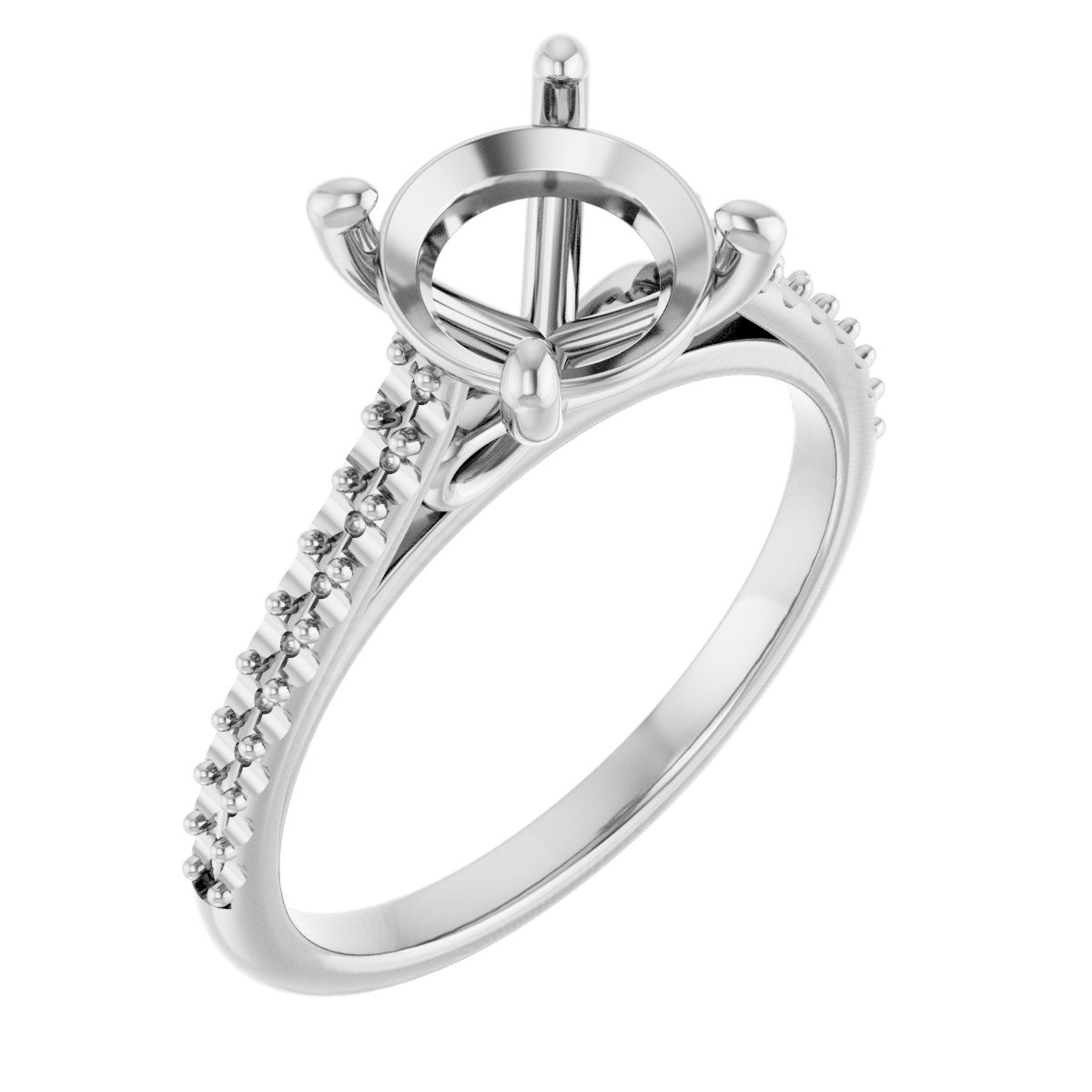 Accented Infinity-Inspired Engagement Ring