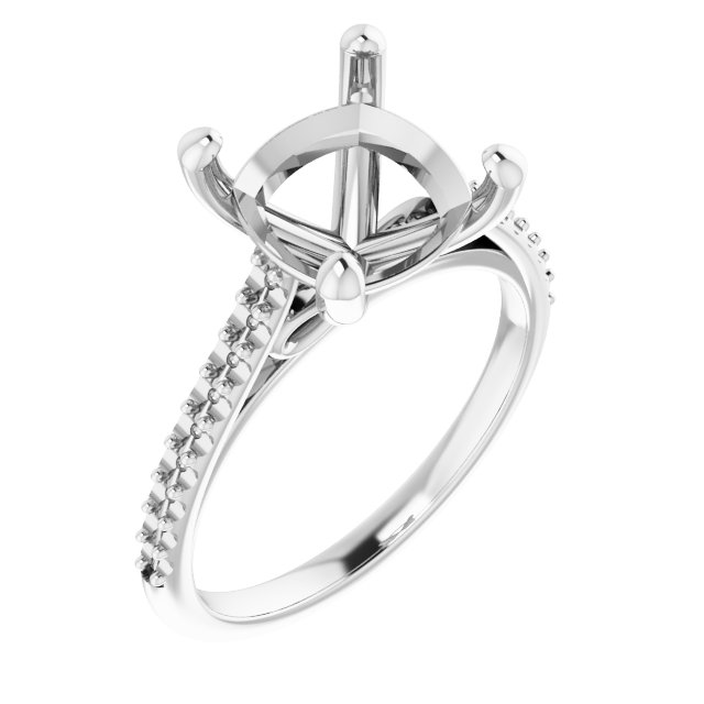 Accented Infinity-Inspired Engagement Ring