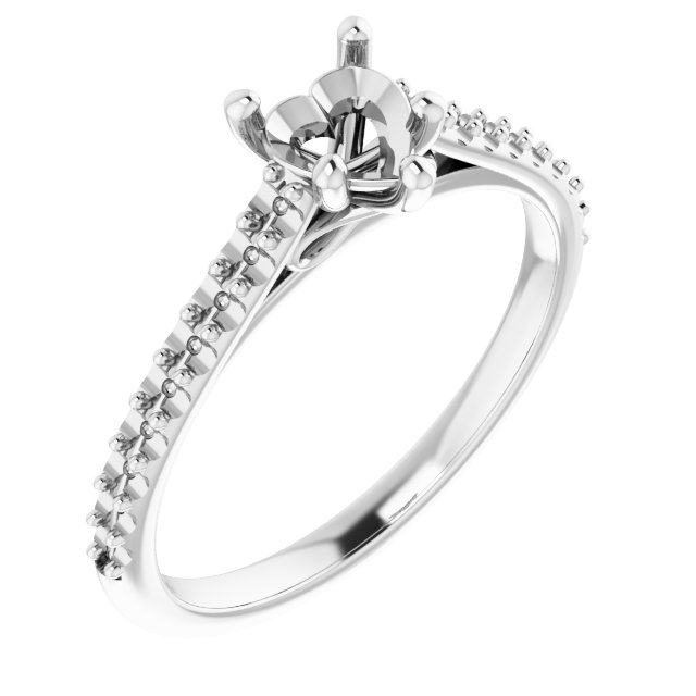 Accented Infinity-Inspired Engagement Ring