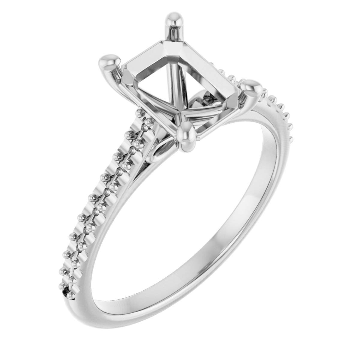 Accented Infinity-Inspired Engagement Ring