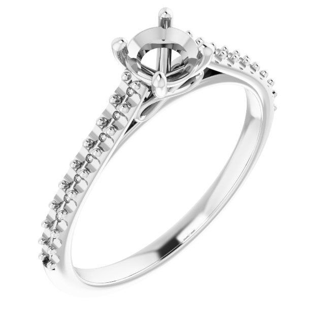 Accented Infinity-Inspired Engagement Ring