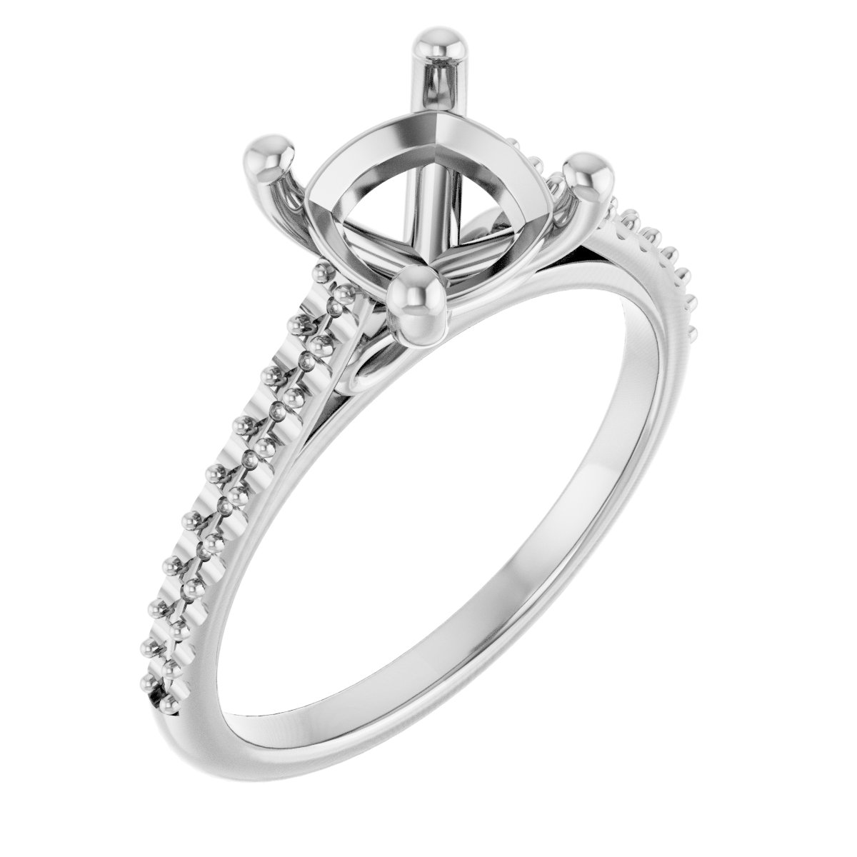 Accented Infinity-Inspired Engagement Ring