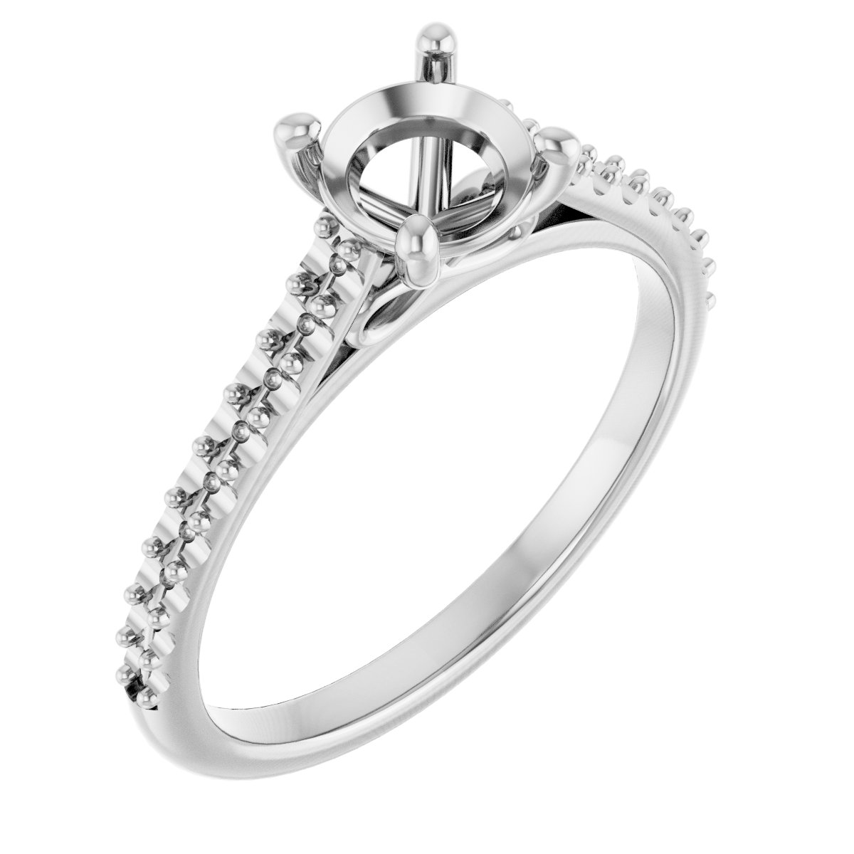 Accented Infinity-Inspired Engagement Ring