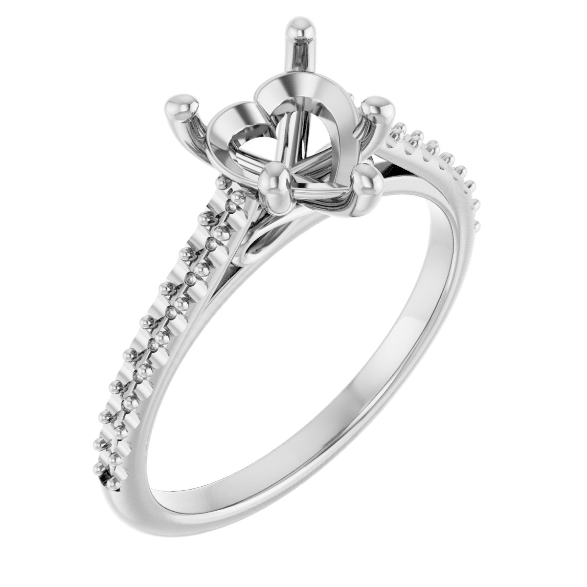 Accented Infinity-Inspired Engagement Ring