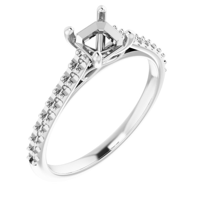 Accented Infinity-Inspired Engagement Ring