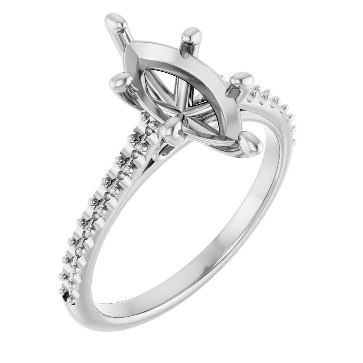 Accented Infinity-Inspired Engagement Ring