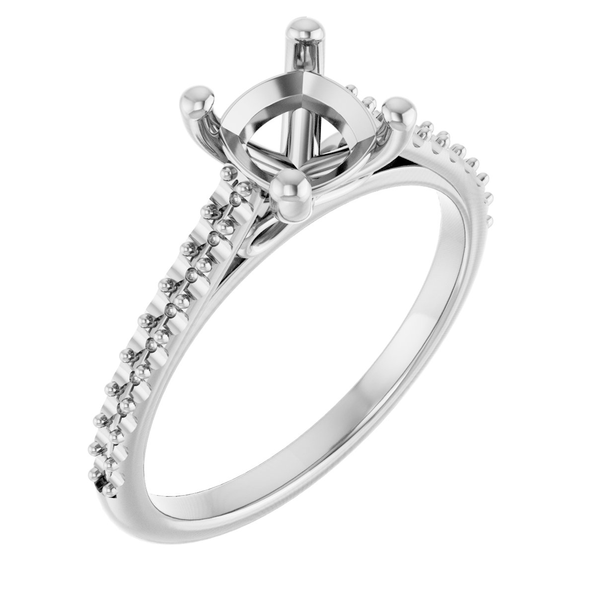 Accented Infinity-Inspired Engagement Ring