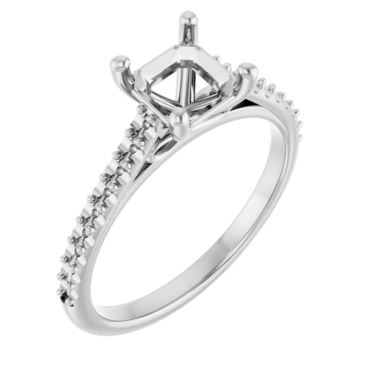 Accented Infinity-Inspired Engagement Ring