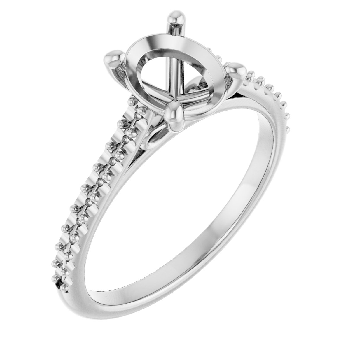 Accented Infinity-Inspired Engagement Ring
