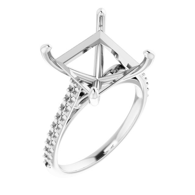 Accented Infinity-Inspired Engagement Ring
