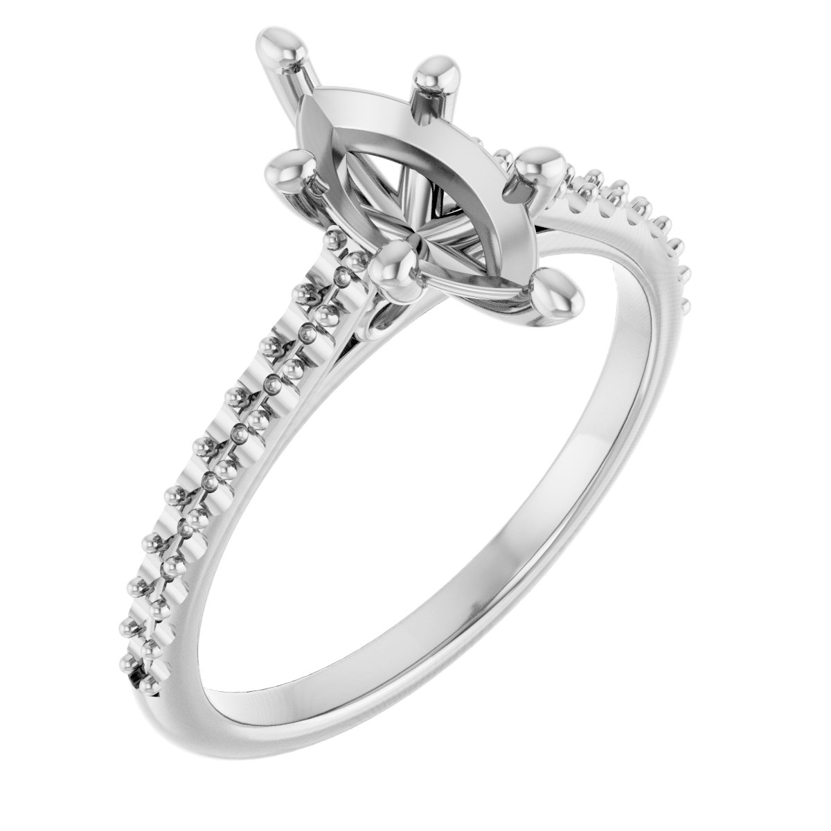 Accented Infinity-Inspired Engagement Ring