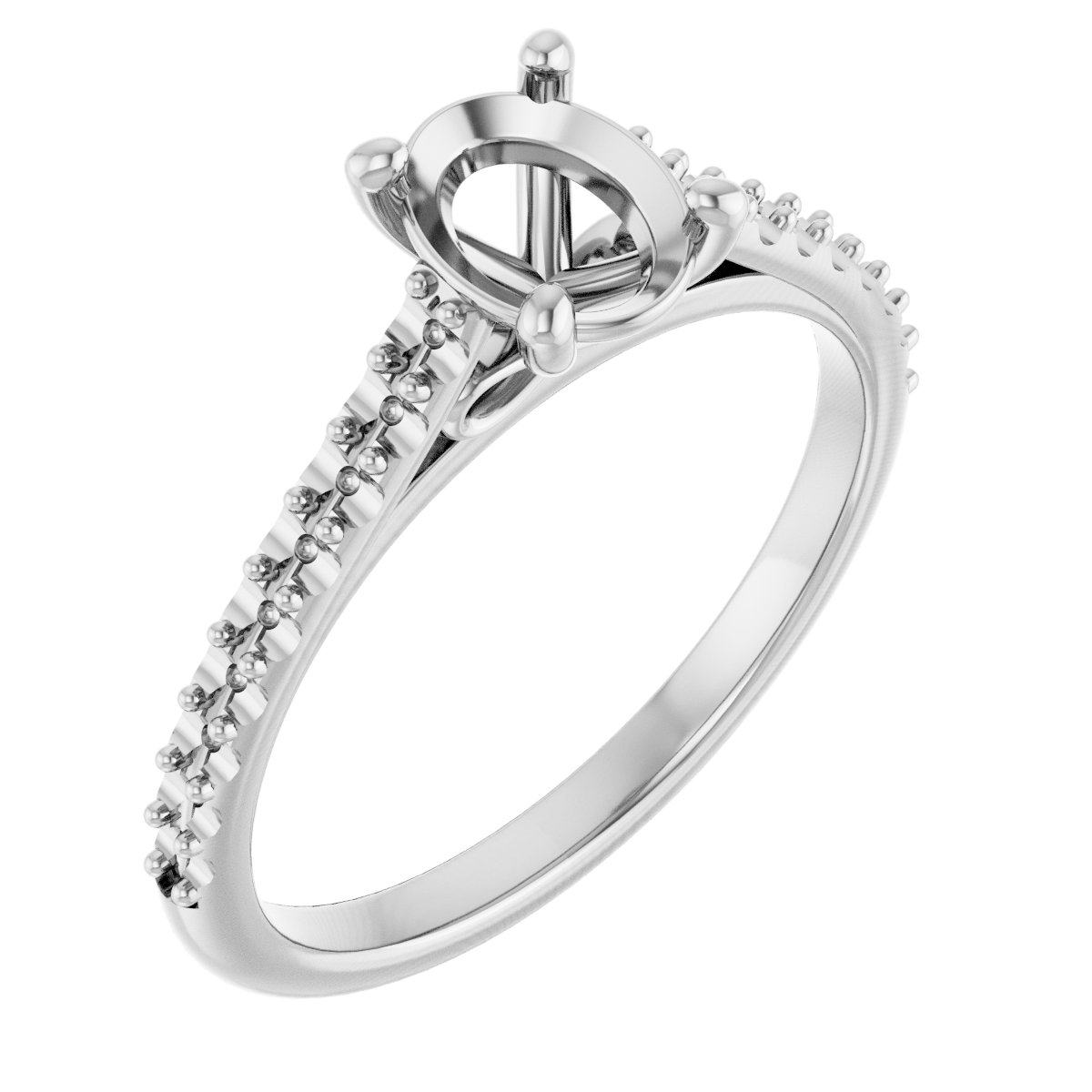Accented Infinity-Inspired Engagement Ring