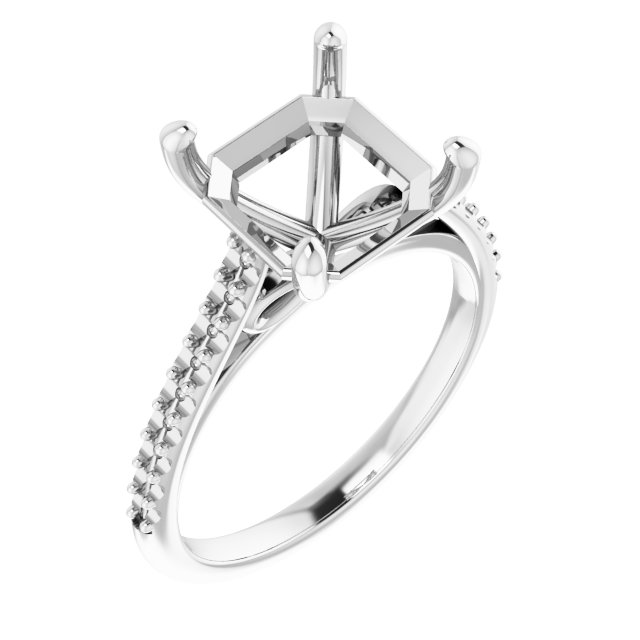 Accented Infinity-Inspired Engagement Ring