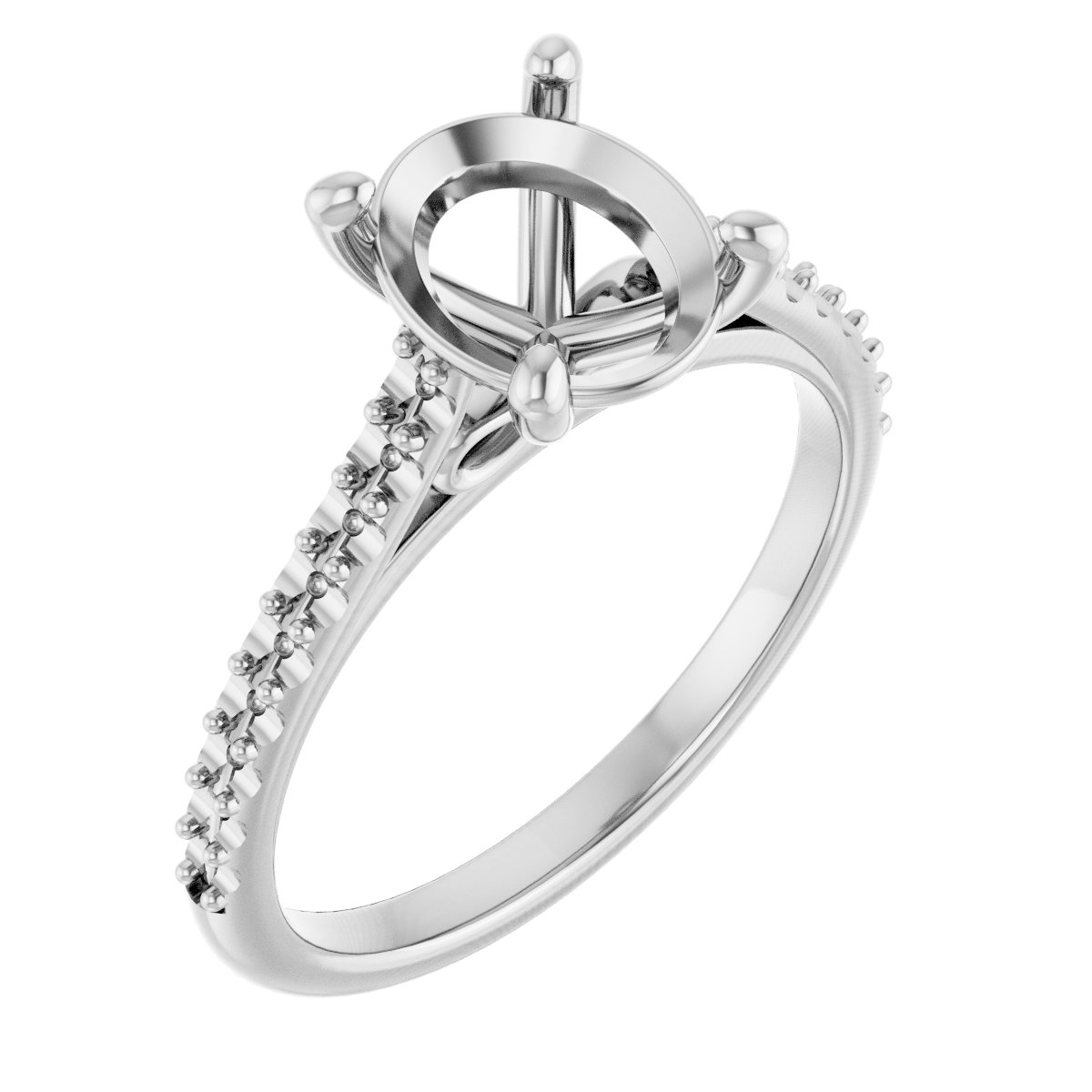 Accented Infinity-Inspired Engagement Ring