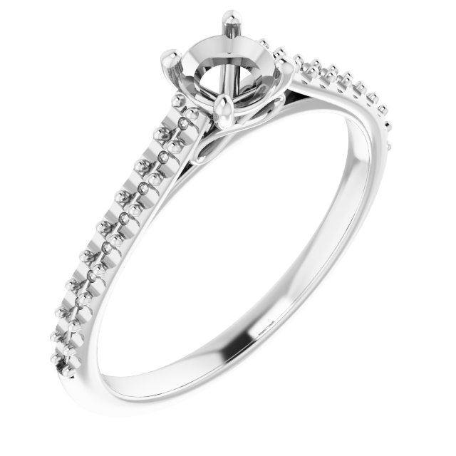 Accented Infinity-Inspired Engagement Ring