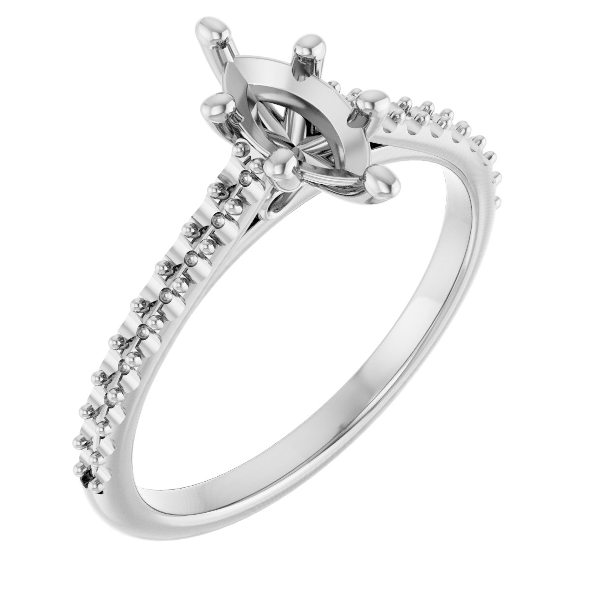 Accented Infinity-Inspired Engagement Ring