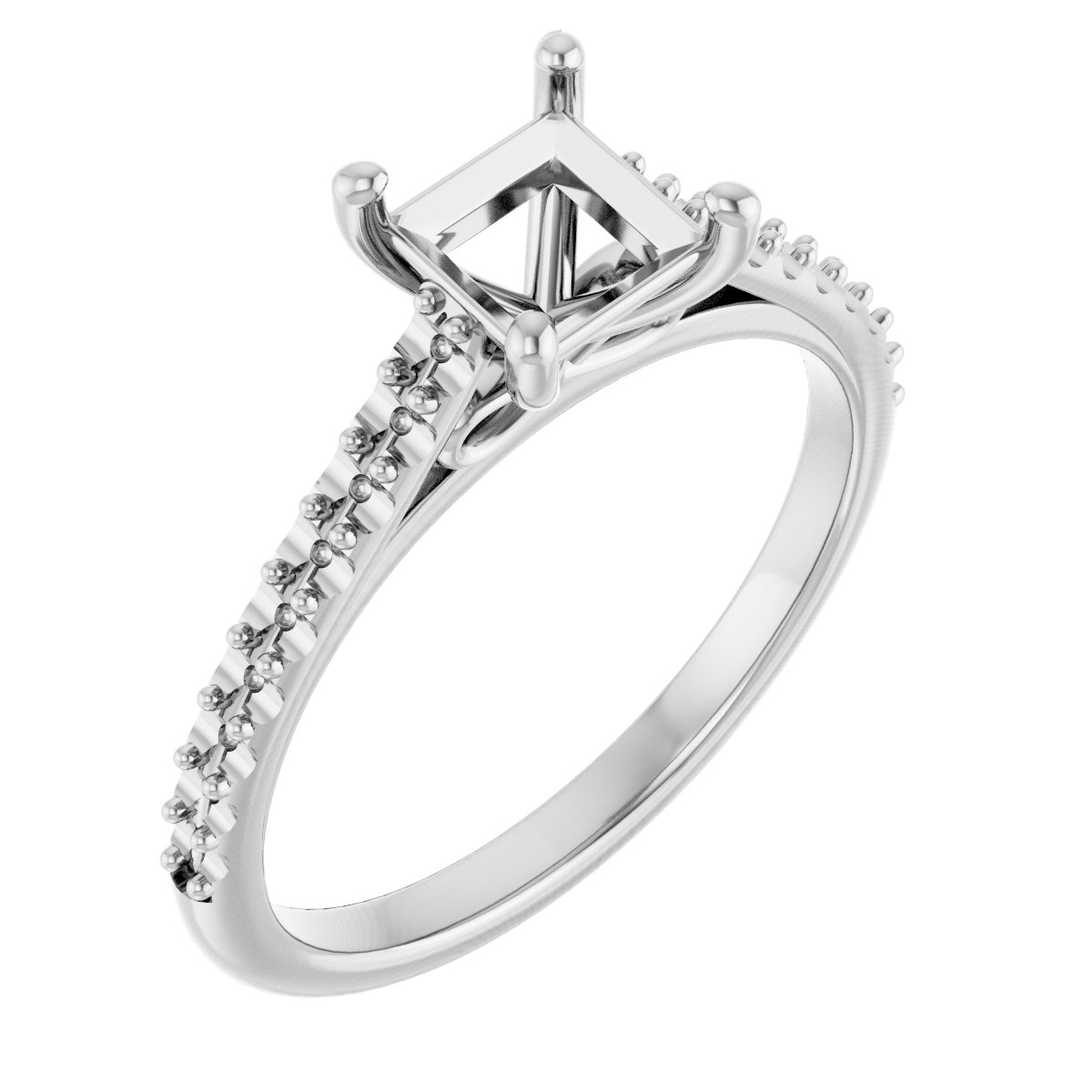 Accented Infinity-Inspired Engagement Ring