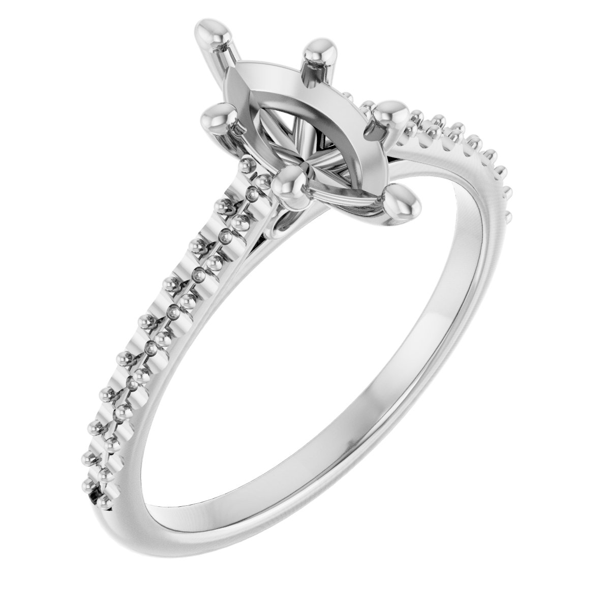 Accented Infinity-Inspired Engagement Ring