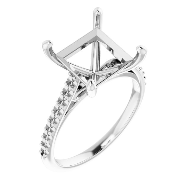 Accented Infinity-Inspired Engagement Ring