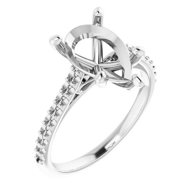 Accented Infinity-Inspired Engagement Ring