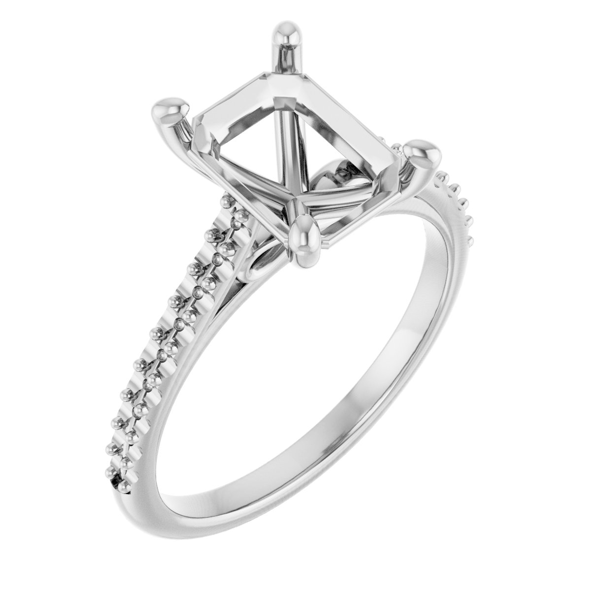 Accented Infinity-Inspired Engagement Ring