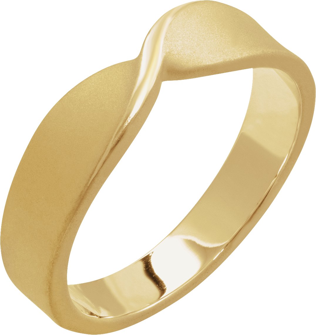 14K Yellow 5 mm Stackable Twisted Ring
