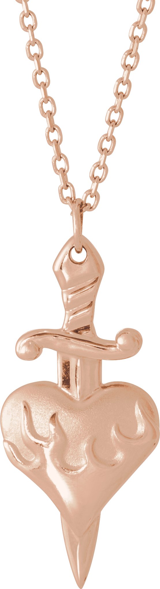 Heart & Dagger Necklace or Pendant